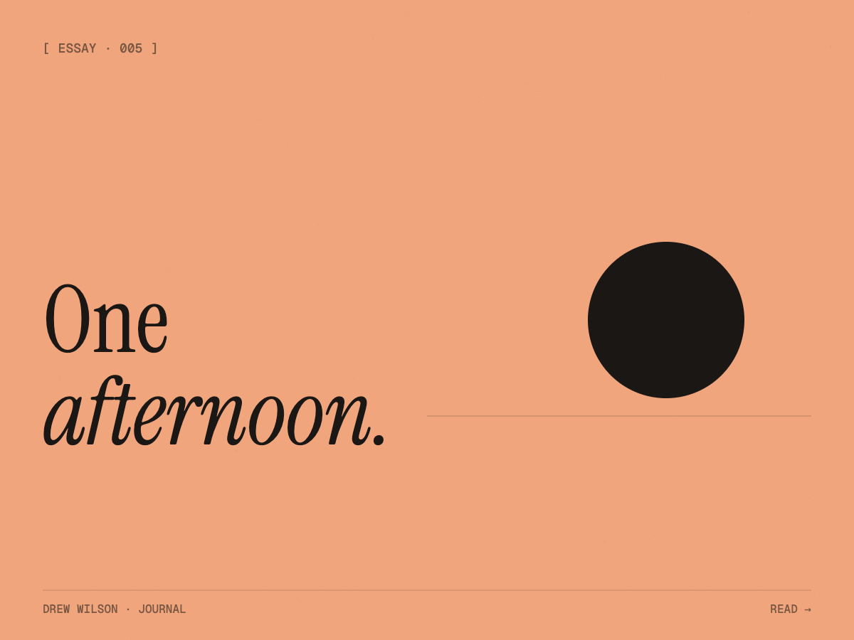 A website in an afternoon