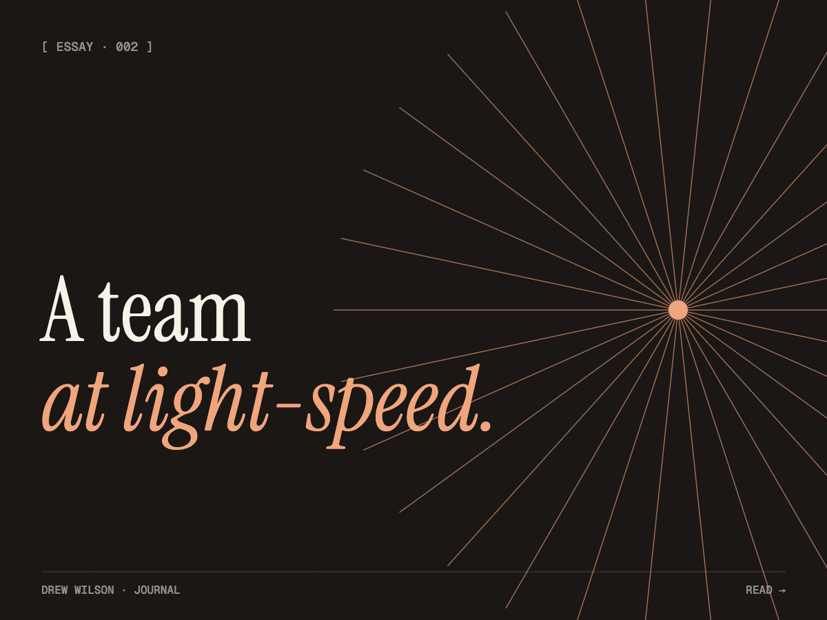 A team of developers at light speed