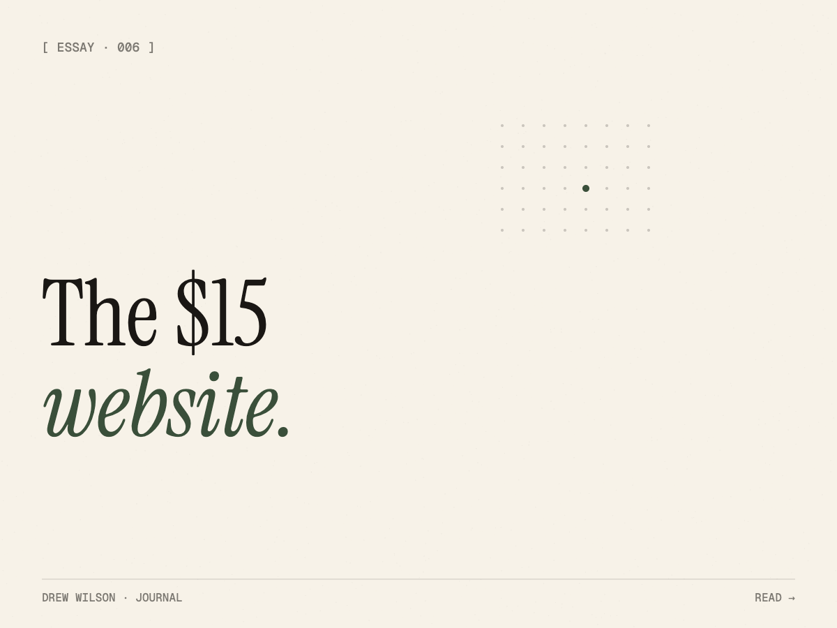 The $15 a year website