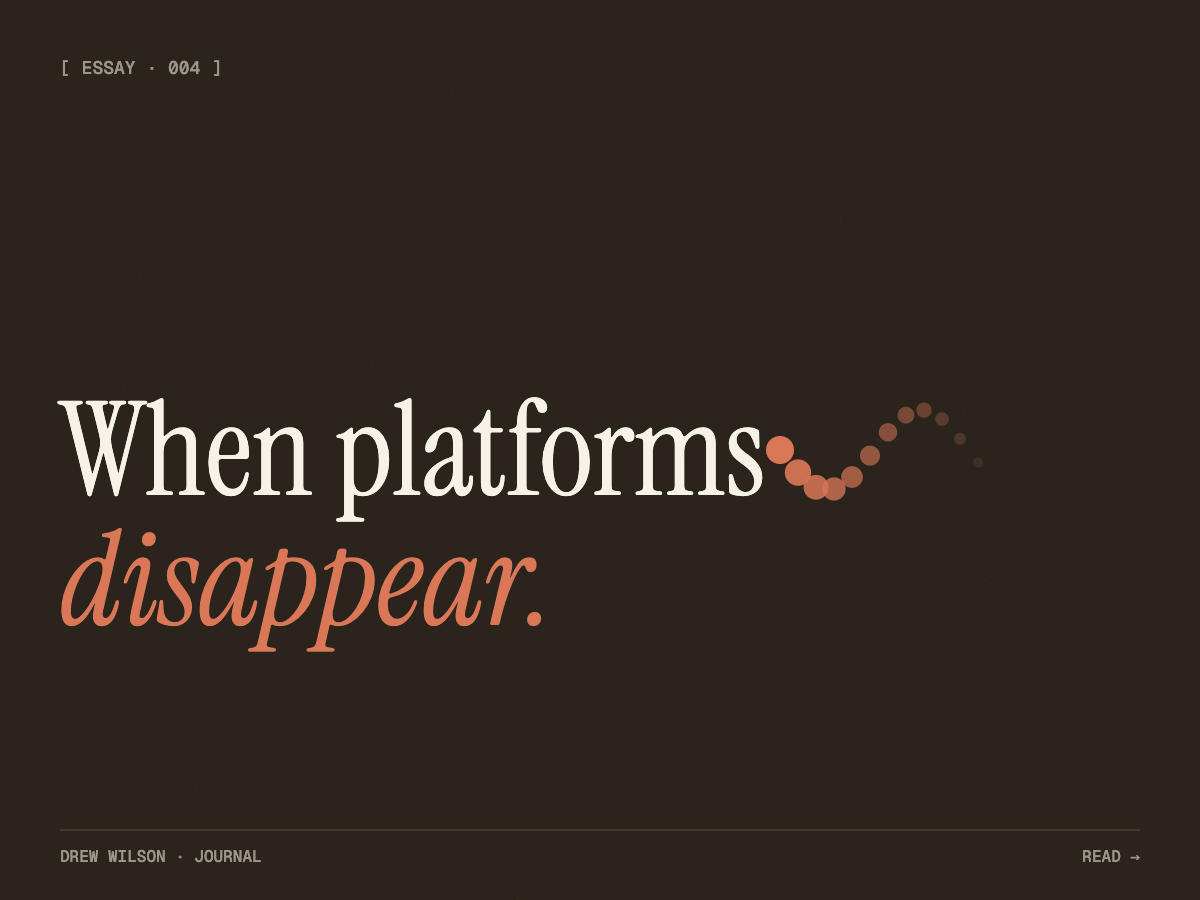 When the platform disappears