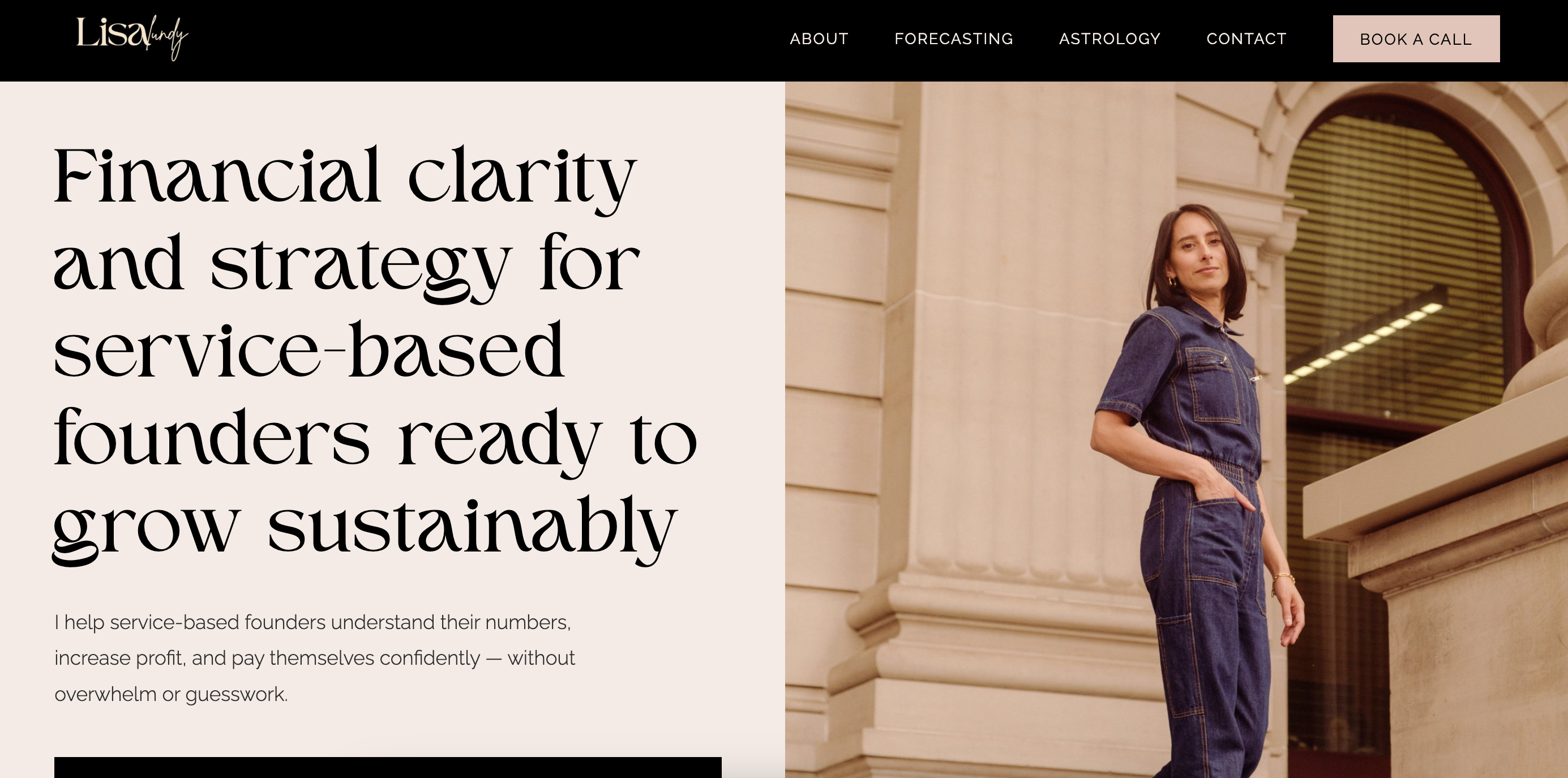 Lisa Lundy — financial strategist website by Drew Wilson Web Design